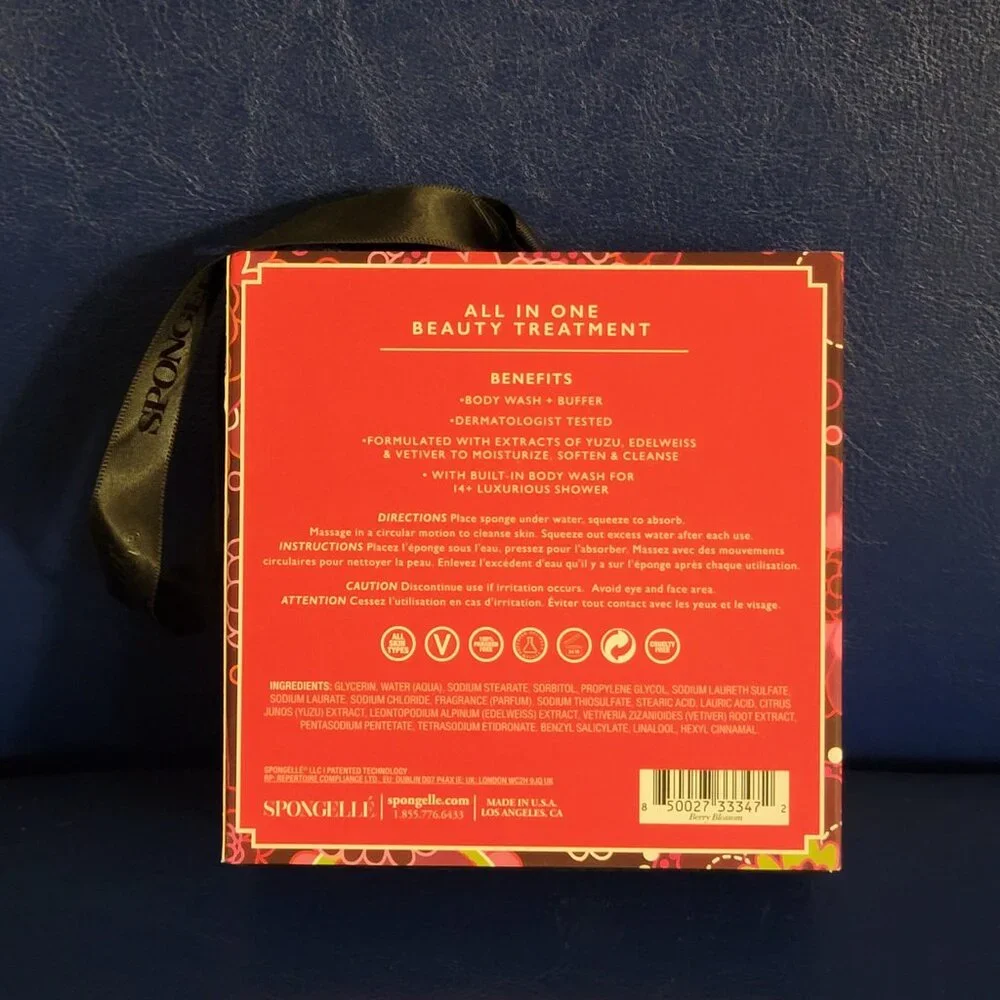 Spongelle Berry Blossom Body Wash Sponge 3 Oz